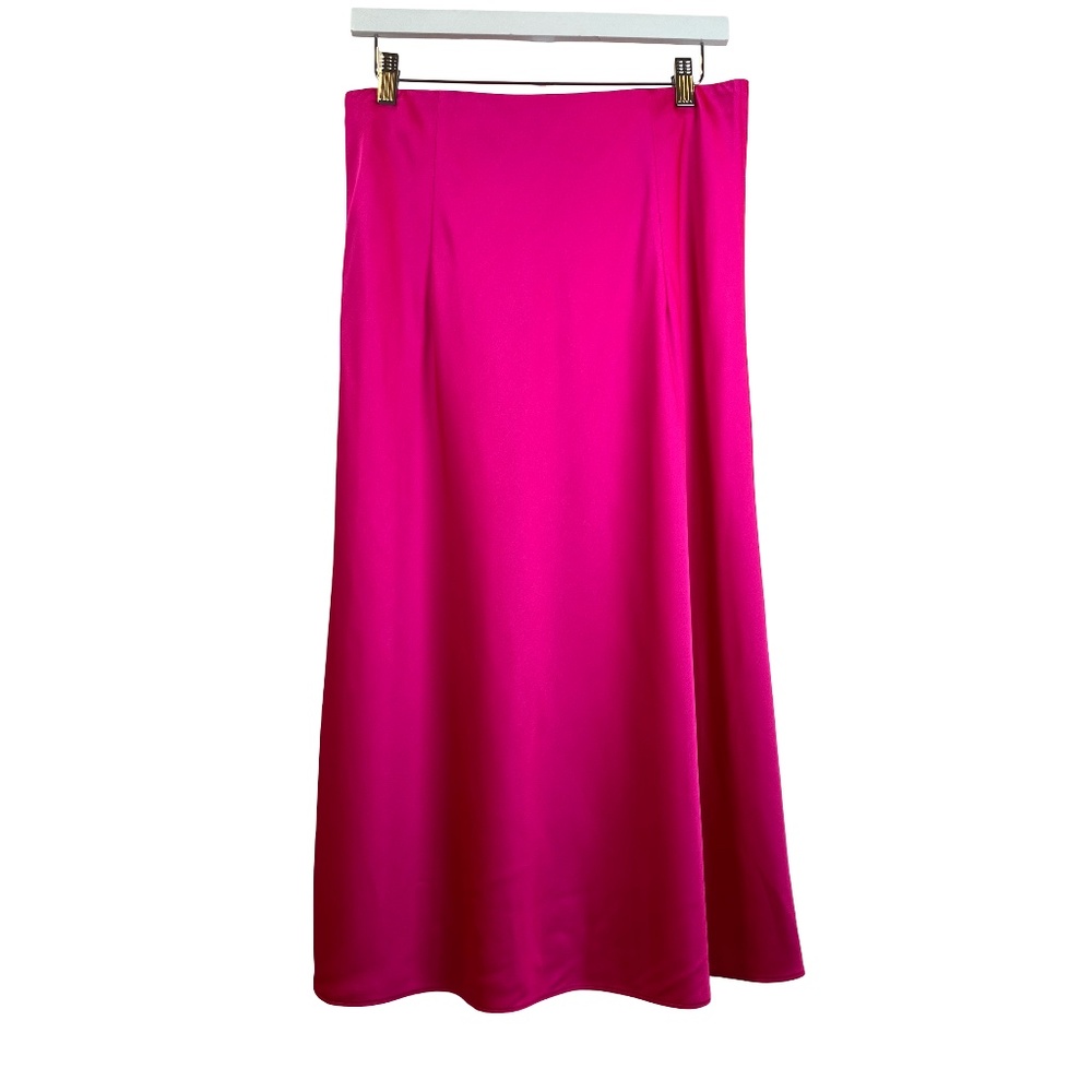 J. Crew Bright Fuchsia Midi Skirt
